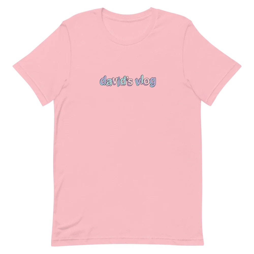 David’s Vlogs Sunset Pink T-shirt